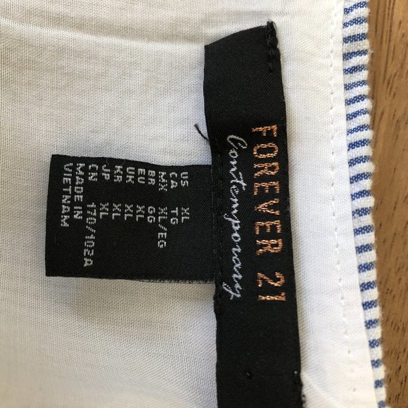 White and Blue Striped Cut-Out Dress - Picture 3 of 9